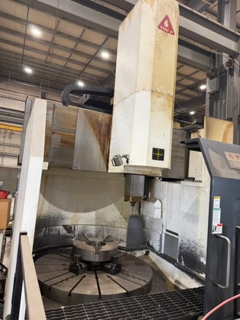 70.8" YouJi #YV-1600ATC+C, CNC vertical lathe, Fanuc 0iTF, 78.4" swing, 62.99" table diameter, 2018 - Image 2