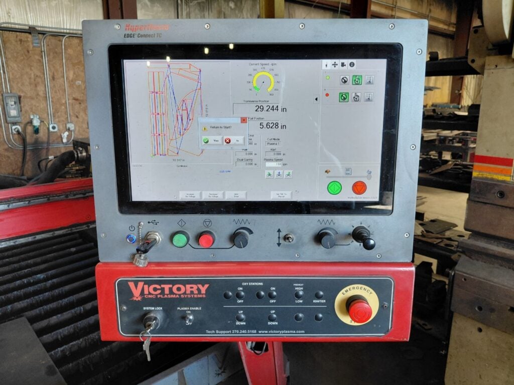 Victory #5x10, CNC plasma table with Hypertherm XPR300, 5' x 10' table, Edge Connect TC Control, 2022 - Image 2