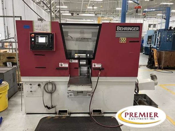 11.8" x 10.2" Behringer #HBE-261A, automaitc horizontal band saw, 14.5' x 1-1/4" blade, 3.4 HP, 50-360 FPM - Image 1