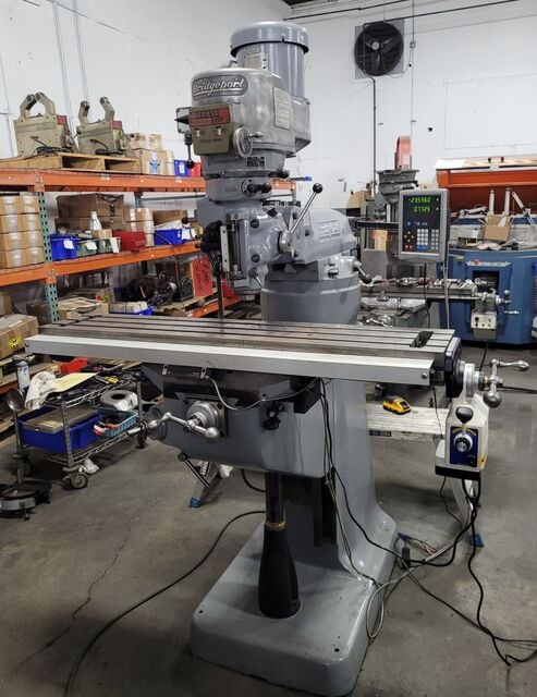 Bridgeport #Series-I, vertical mill, 9" x48" table, 2 HP, 36" X, 12" Y, 16" Z, 60-4200 RPM, R-8, Newall - Image 2