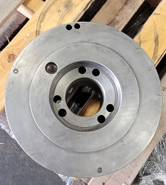 12" Pratt & Whitney Burnerd #1271-53215, 3-jaw chuck, A1-8 back, 3" thru hole - Image 5