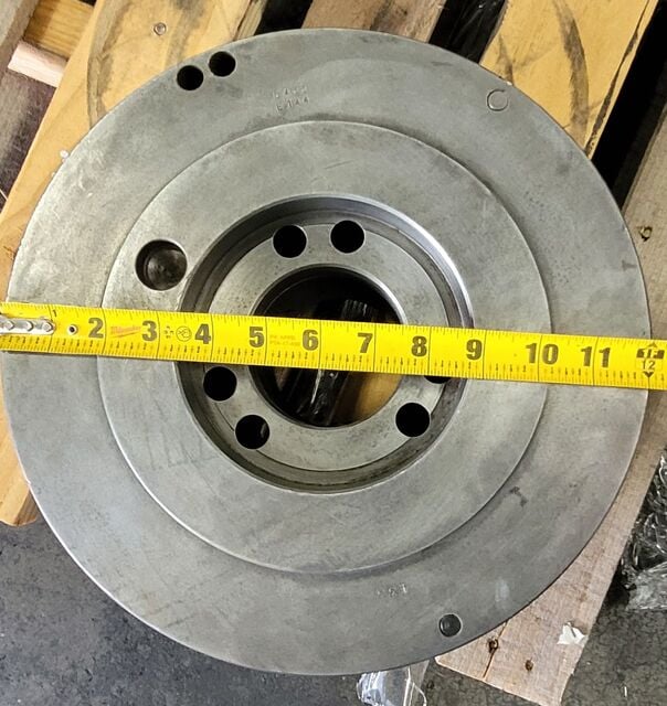 12" Pratt & Whitney Burnerd #1271-53215, 3-jaw chuck, A1-8 back, 3" thru hole - Image 7