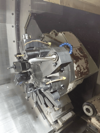 Okuma #Genos-L300MY, CNC Lathe, 20.4" swing, 17.7" machining length, 11.81" turning diameter, 3000 RPM, live - Image 3