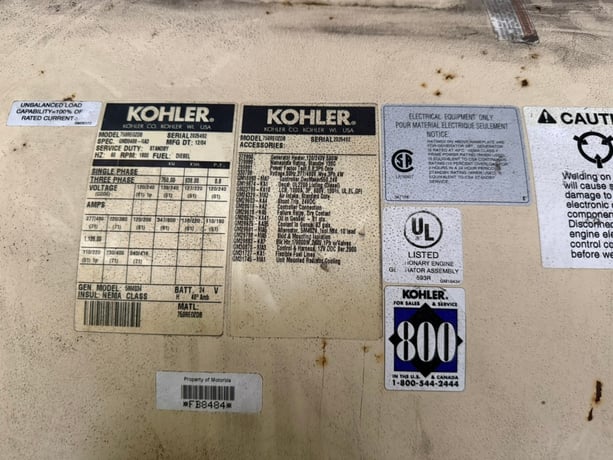 750 KW Kohler #750REOZDB, Skid Mounted Bi-Fuel Generator, Diesel or Natural Gas, 750 Gallon Tank, 277/480 - Image 2