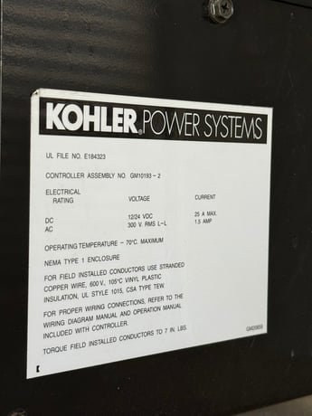 750 KW Kohler #750REOZDB, Skid Mounted Bi-Fuel Generator, Diesel or Natural Gas, 750 Gallon Tank, 277/480 - Image 6