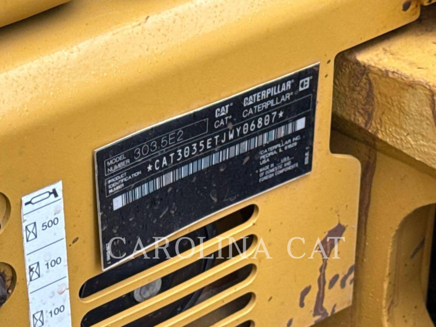 Cat 303.5E2ABT, Mini Excavator, 729 hours, S/N: JWY06807, 2020 - Image 6