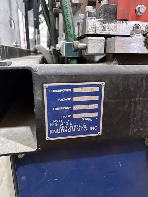 Knudson #KFS1420E, rollformer, 20-14 gauge, 1.63-2.5" flange, 3.63-12" web, 460 V., 6500 lb. stock reel, 2020 - Image 8