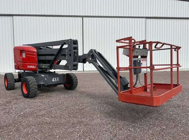 500 lb. SkyJack #SJ46AJ, articulating boom lift, 46' lift height, Kubota diesel engine, 4X4, pneumatic tires - Image 2