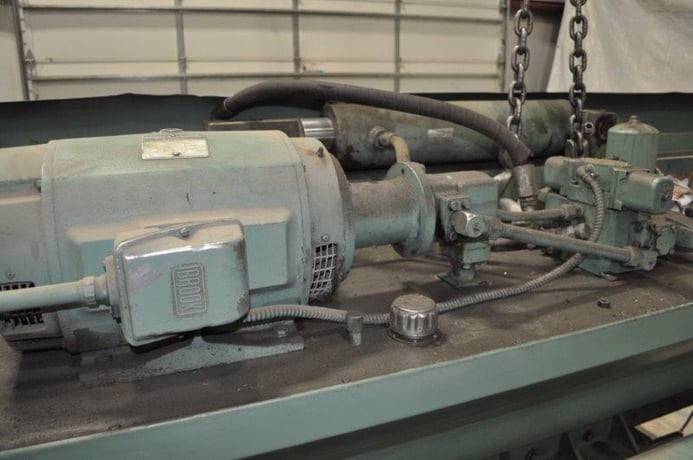 120 Ton, Allsteel #120-12, hydraulic press brake, 12' overall, 10' 6" between housings, 0"-8" stroke, 17" - Image 7
