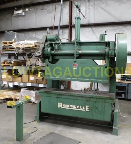 60 Ton, Rousselle #6B-76, double crank gap frame press, 2" stroke, 12.5" shut height, 3" adj., 50 SPM, 76" x - Image 1