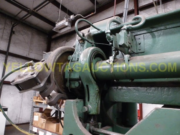 60 Ton, Rousselle #6B-76, double crank gap frame press, 2" stroke, 12.5" shut height, 3" adj., 50 SPM, 76" x - Image 6