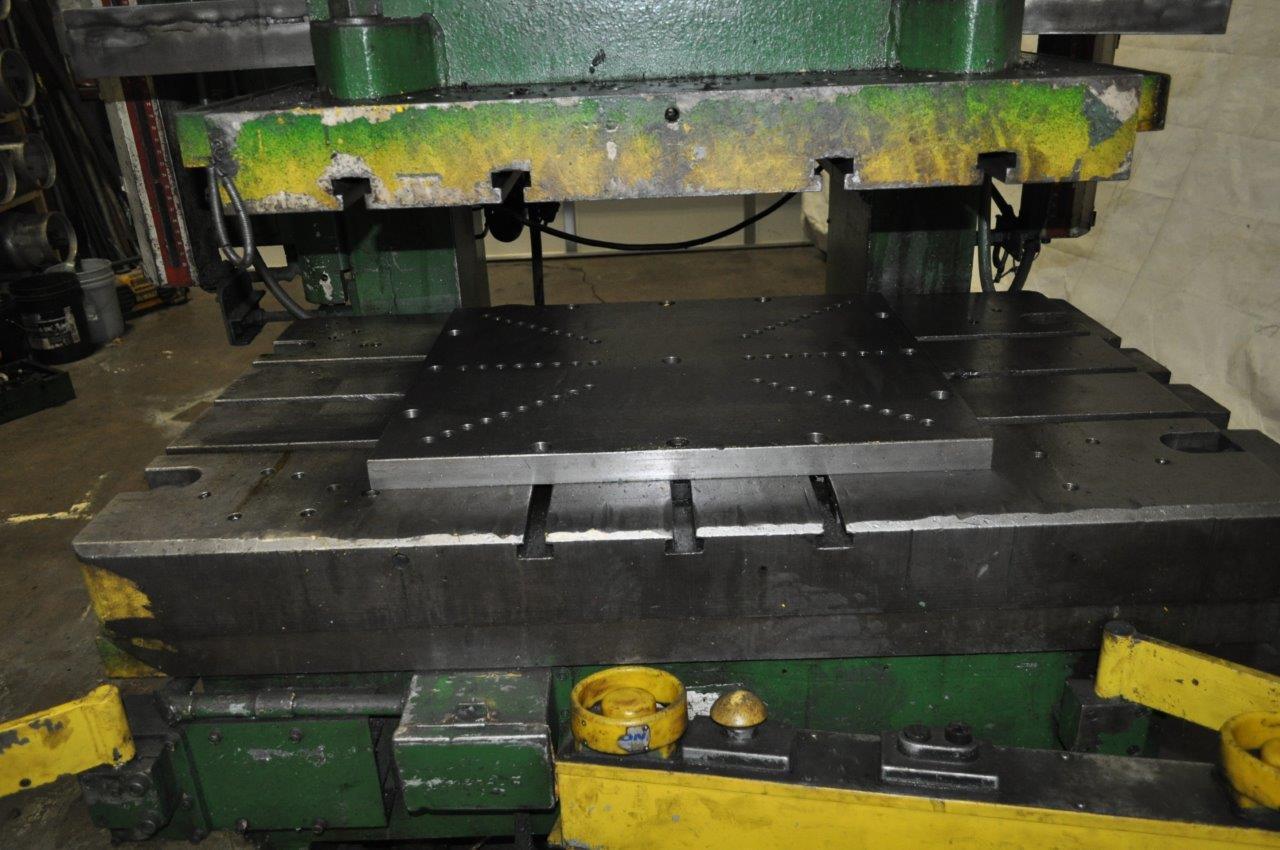 150 Ton, Bliss, single crank gap frame press, 8" stroke, 22" shut height, 4.5" adj., 40 SPM, 50" x 30" bed - Image 6