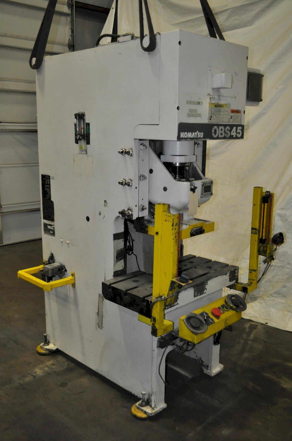 49.5 Ton, Komatsu #OBS-45-33, single crank gap frame press, 3.94" stroke, 9.84" shut height, 80 SPM, 31.5" x - Image 2