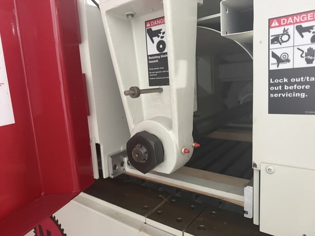 3.5" Mereen-Johnson #424-DC, Straight Line Multiple Rip Saw, 24" arbor, 14" tooling diameter, 6" throat, 30" - Image 7