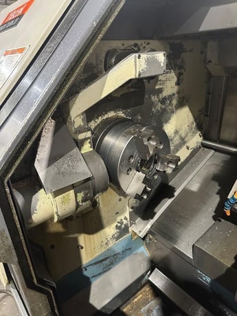 Mazak #QT-20N, CNC lathe, Mazatrol T-Plus conversational Control, 17.3" swing, 2" bar, 3-jaw 8" chuck, 1995 - Image 4