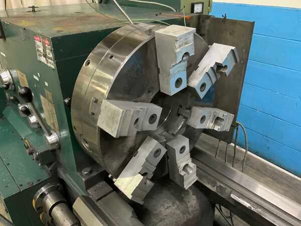 20" x 80" Ryazan #1M63H-2, engine lathe, 14.5" swing over cross slide, 6-jaw 20" chuck, digital read out, 15 - Image 4