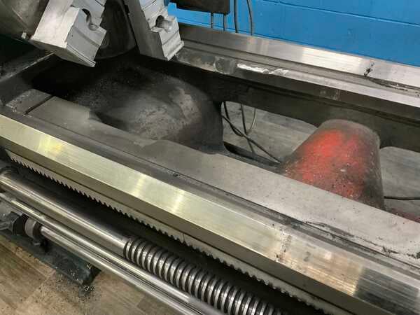 20" x 80" Ryazan #1M63H-2, engine lathe, 14.5" swing over cross slide, 6-jaw 20" chuck, digital read out, 15 - Image 5
