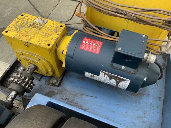 8 Ton, Webb #T24, 16000 lb. power tank turning rolls, 12" wide rubber wheel, 1 HP, pendant Control, 2018 - Image 6