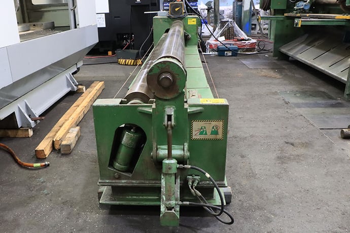 12' x 10 gauge Roundo #PA-185, 3-roll double pinch plate roll, 7.28" diameter rolls, hydraulic drop end - Image 6