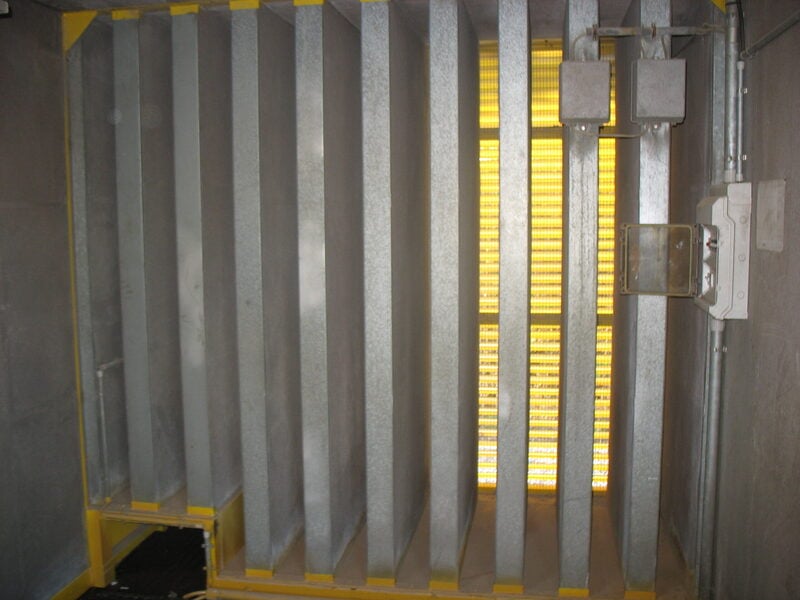 Sound attenuated enclosure, 9' W, 9' H, 33' L, skidded, 20" I-beam runners, 3500 class - Image 9