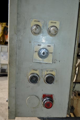 60 Ton, South Bend #60FWAC, OBI flywheel press, 4" stroke, 12.5" Shut Height, 3" adj., 100 SPM, 32" x21" bed - Image 7