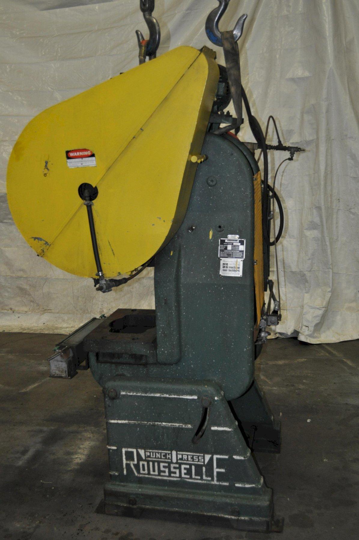 25 Ton, Rousselle #3, OBI press, 3" stroke, 9.75" Shut Height, 2" adj., 135 SPM, 20.25" x13.25" bed, no - Image 2