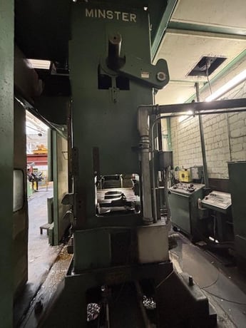 150 Ton, Minster #P2-150, straight side double crank press, 6" stroke, 23" Shut Height, 4" adj., 0-90 SPM - Image 3