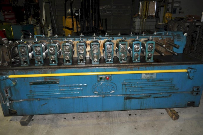 12 Stand, Tishken #12-MLW-1.5, rollformer, 1.5" shaft diameter, 10" roll space, 8" horizontal centers - Image 2