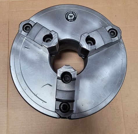 10" Precision, 3-jaw chuck, D1-8 camlock, 3" thru hole, 6-pin, w/ chuck key - Image 3