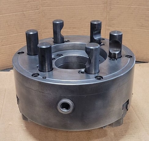 10" Precision, 3-jaw chuck, D1-8 camlock, 3" thru hole, 6-pin, w/ chuck key - Image 6
