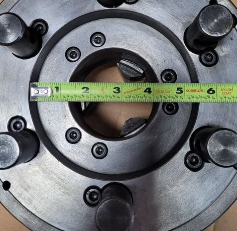 10" Precision, 3-jaw chuck, D1-8 camlock, 3" thru hole, 6-pin, w/ chuck key - Image 9