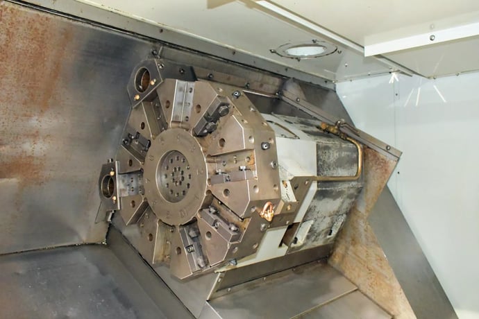 Haas #SL-40L, CNC lathe, 34.5" swing, 15" chuck, 3-jaw, 4" bar, 25.5" dia., 80" lgth, 80" long bed, A2-8, 10 - Image 6