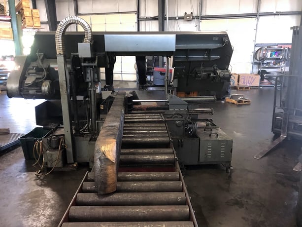 22" x 28" Spartan Marvel #PB2228, horizontal band saw, 22" rounds, 10 HP, chip auger, pulse saw, 2010 - Image 3