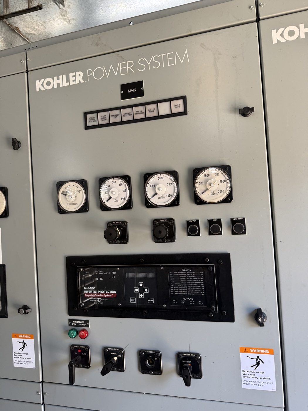 3200 Amps, Kohler Power Systems #203, Generator Paralleling Switchgear, 480 VAC, 4-wire, (2) Cutler-Hammer - Image 4