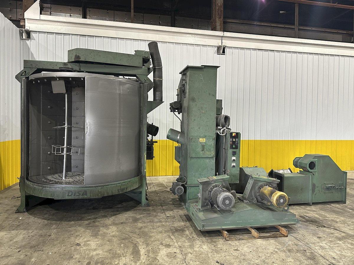 36" Goff #3672D, Direct-Drive Blast Wheels, 60" tall work chamber, 2,000 lb. spinner hook capacity, (2) 15 HP - Image 5