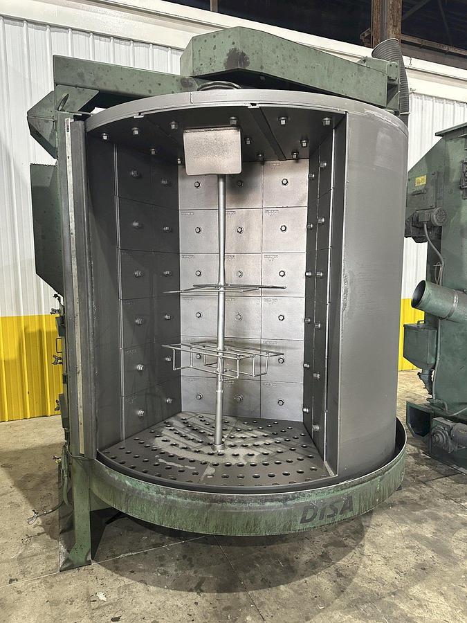 36" Goff #3672D, Direct-Drive Blast Wheels, 60" tall work chamber, 2,000 lb. spinner hook capacity, (2) 15 HP - Image 7