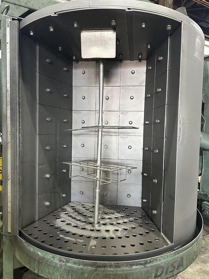 36" Goff #3672D, Direct-Drive Blast Wheels, 60" tall work chamber, 2,000 lb. spinner hook capacity, (2) 15 HP - Image 9