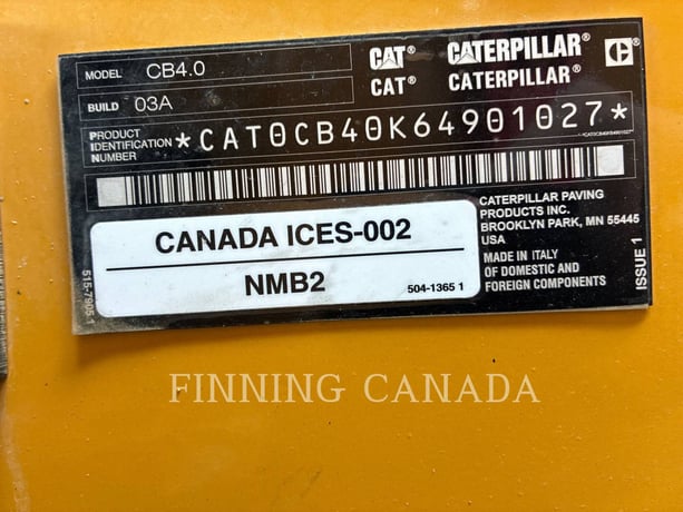 Caterpillar CB4.0-03, Compactor, 57 hours, S/N: 64901027, 2025 - Image 6