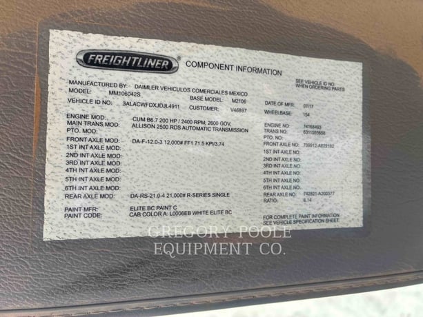 Freightliner M2106, 5712 hours, S/N: 3ALACWFDXJDJL4911, 2018 - Image 5