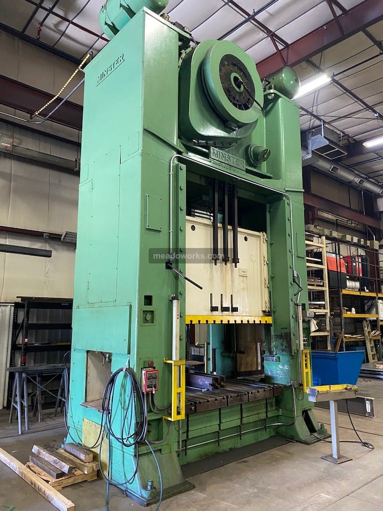 400 Ton, Minster Hevi-Stamper #SE2-400-84-48, straight side double crank press, 84" x 48" bed - Image 2