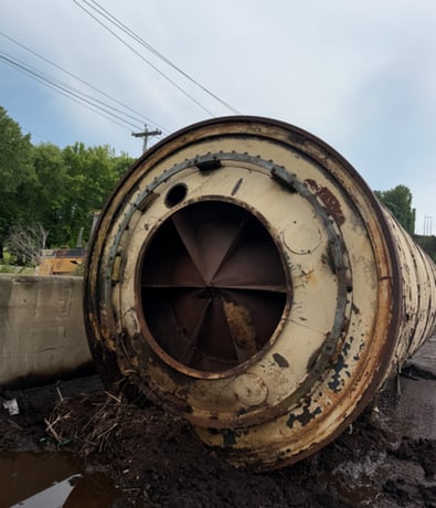 8' x 30' MEC #8X30, Triple Pass Drum Dryer, trunions - Image 2