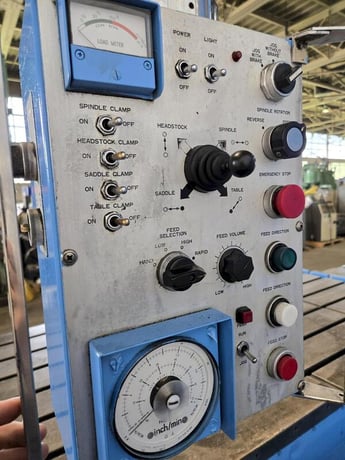 4" Nomura #P-100WP, table type horizontal boring mill, 48" x 96" table, 21-1200 RPM, 26" spindle travel, 20 - Image 6