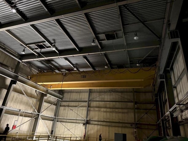 50/10 Ton, Orley Meyer, 68' Span, double girder overhead bridge crane - Image 1