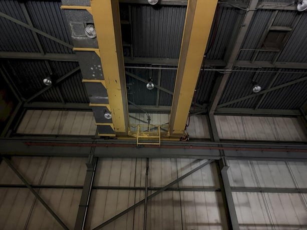 50/10 Ton, Orley Meyer, 68' Span, double girder overhead bridge crane - Image 6