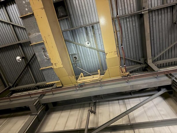 50/10 Ton, Orley Meyer, 68' Span, double girder overhead bridge crane - Image 8