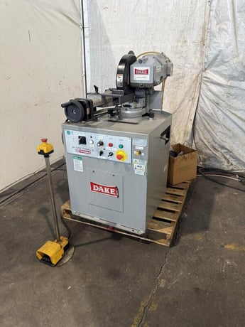 14" Dake #350-S, cold saw, 20-105 RPM, 6-5/8" max. vise opening, 45° /60° miter, 3.5 HP, 220/440 V., 2016 - Image 1