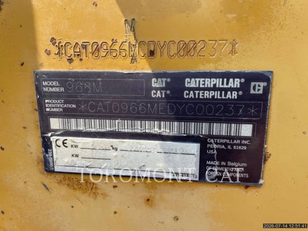 Cat 966M, Wheel Loader, 17704 hours, S/N: DYC00237, 2012 - Image 6