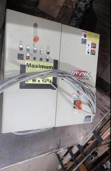Weima #WLK-10, vertical wood waste grinder, 50 HP, 14-1/2" diameter V-Rotor, 39.4" x 47.2" hopper, 60-120 - Image 3