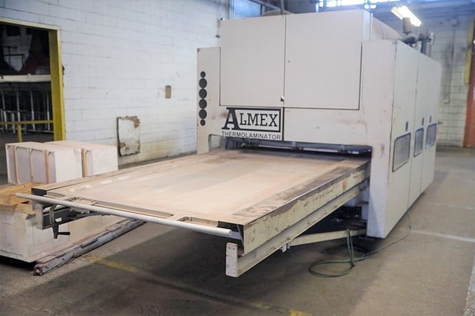 Shaw Almex #TL-6-4-8, thermofoil laminating vacu, (2) trays, 59" x 114" platens, 300 PSI, 300&deg; F, 240 Gal. - Image 2