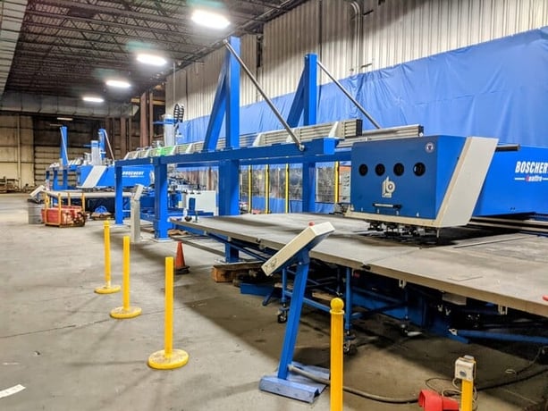 36 Ton, Boschert #QUATTRO 1500, CNC turret punch, 60" x 120" working range, automatic sheet loading & - Image 2